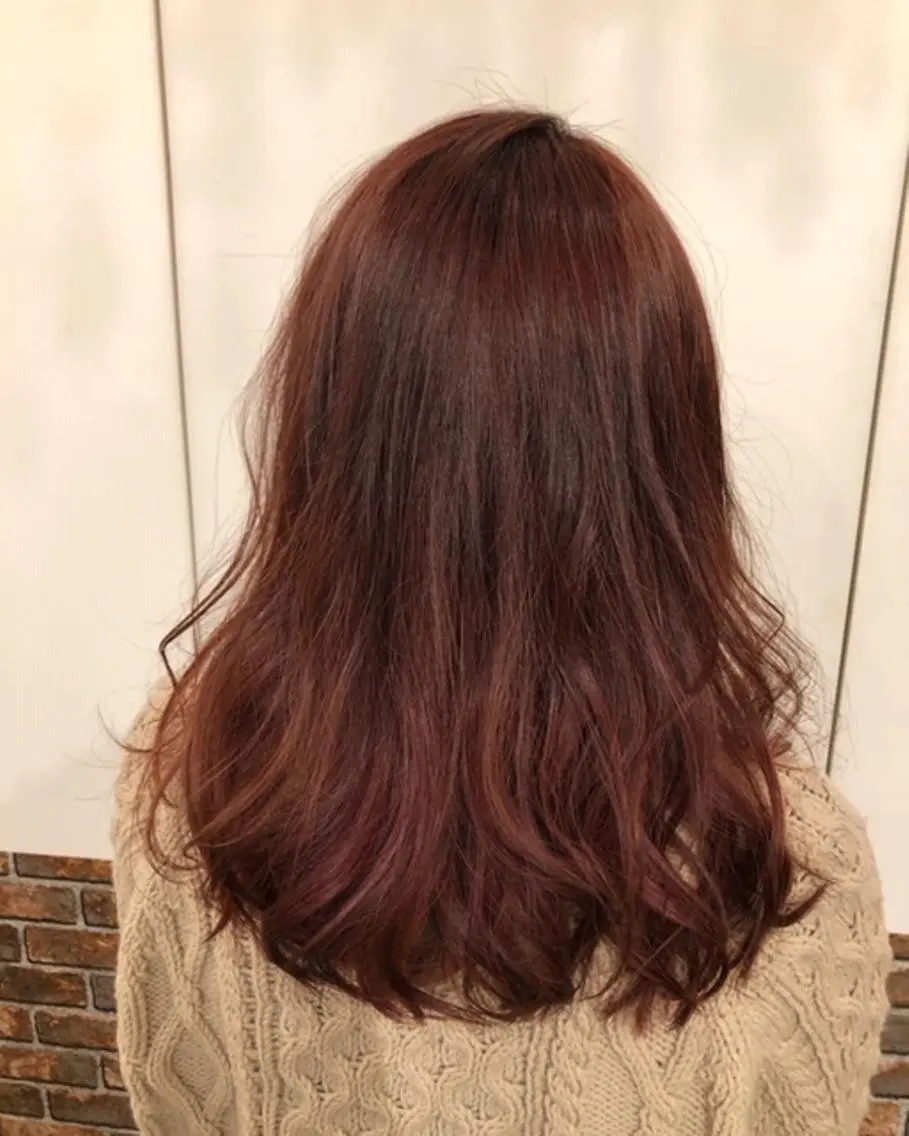 セミロング カラー ブリーチ ケアブリーチ 透明感カラー ピンクカラー 🟦西荻窪メンズ特化 美容師🟦Yu-Jiのヘアスタイル