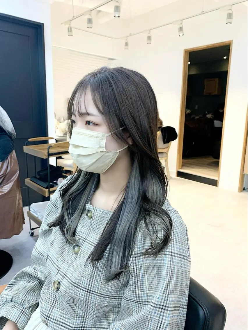 ミディアム カラー パーマ ヘアアレンジ メンズ キッズ ネイル マツエク・マツパ カット ヘアカラー 似合せレイヤー/ 柔らか透明感カラーのヘアスタイル