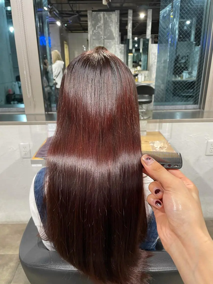 セミロング カラー カット ヘアカラー トリートメント ヘッドスパ ヘアセット ベージュカラー💖 やすひろのヘアスタイル