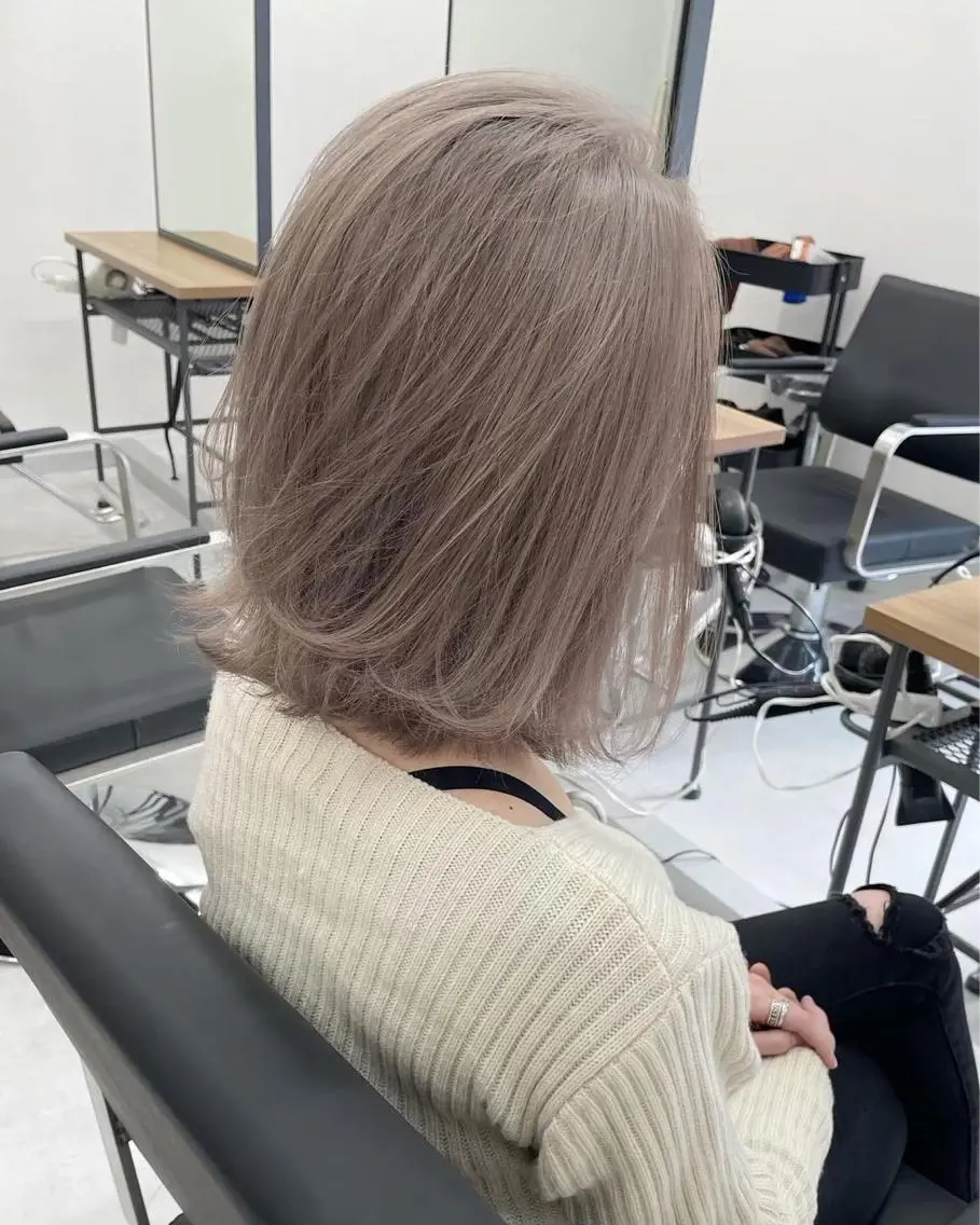 ショート カラー ショートボブ バレイヤージュ ブリーチ ケアブリーチ 透明感カラー hair terra ce M奈良店のヘアスタイル