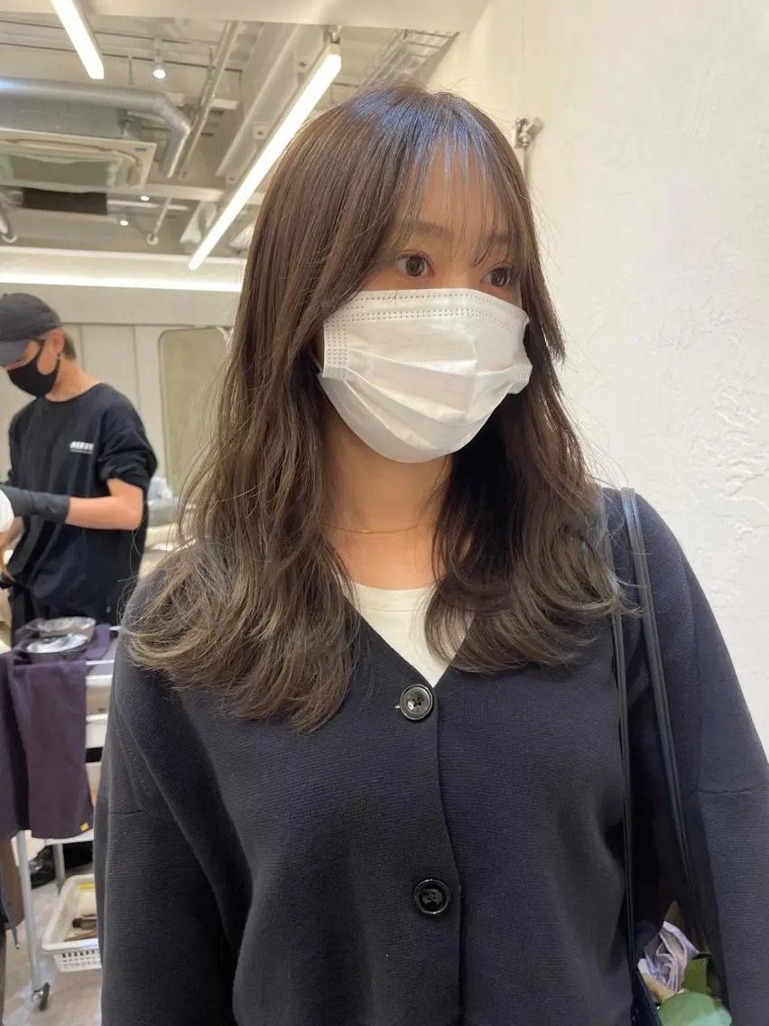 セミロング カラー ヘアアレンジ カット ヘアカラー トリートメント ヘアセット 怪我のため6月末 復帰予定田中瑞希🍃のヘアスタイル