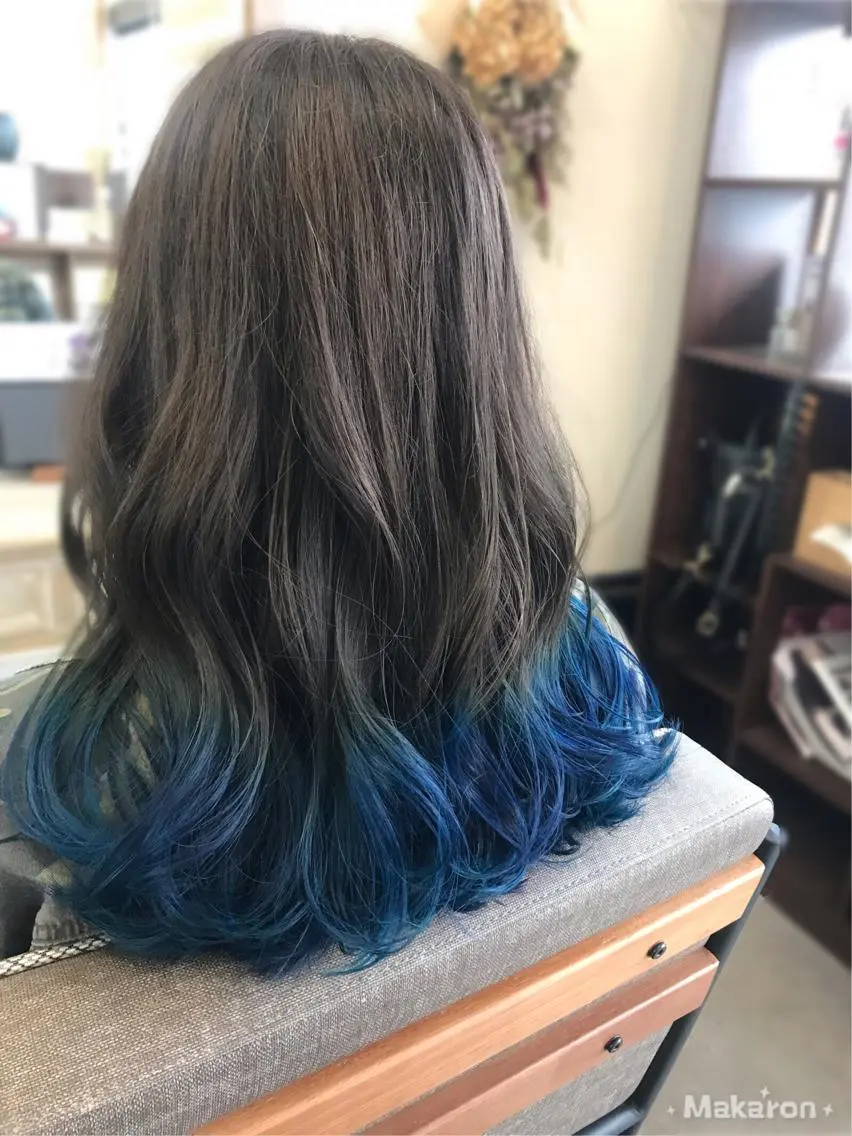 ロング カラー ブリーチ ケアブリーチ デザインカラー グラデーションカラー カット ヘアカラー トリートメント hair works raptureのヘアスタイル
