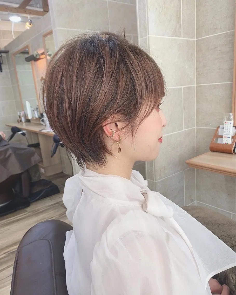 ショート カラー カット ヘアカラー トリートメント 平尾 拓也のヘアスタイル