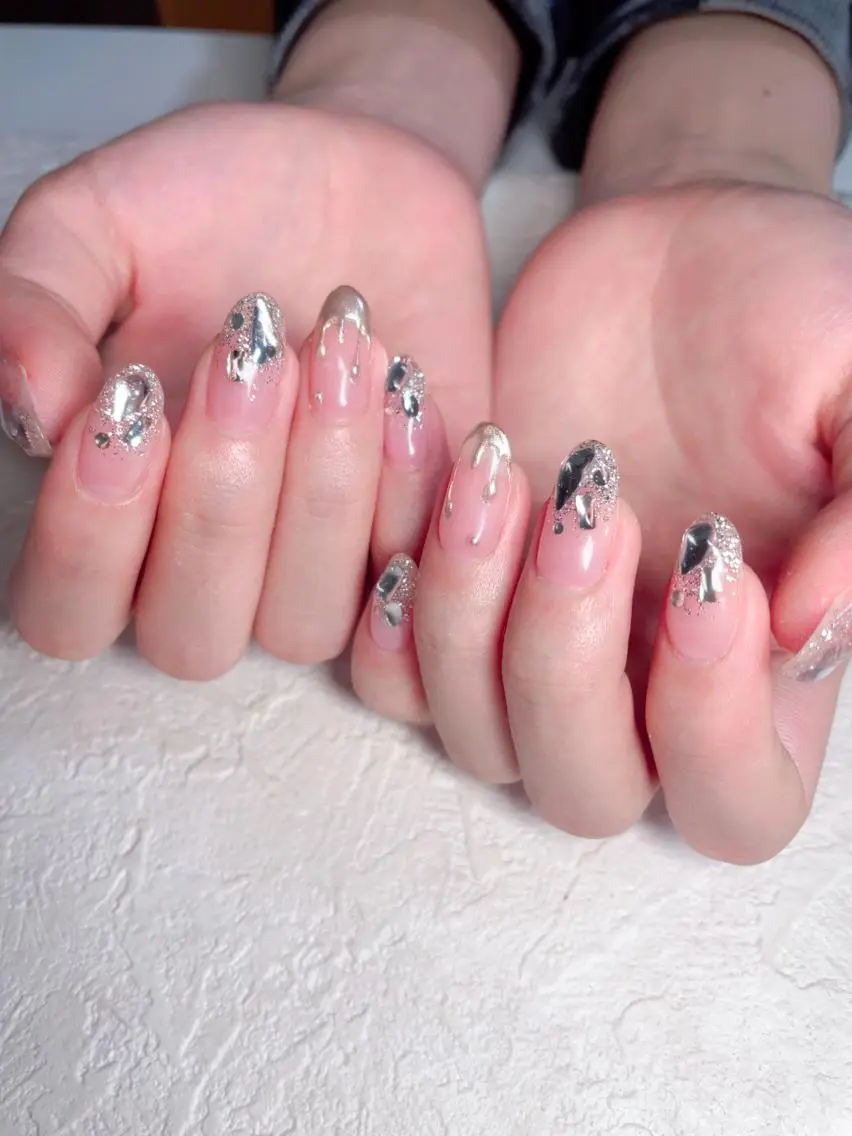 ネイル ハンドネイル M 🌷Nail 長さだし専門店のネイルデザイン