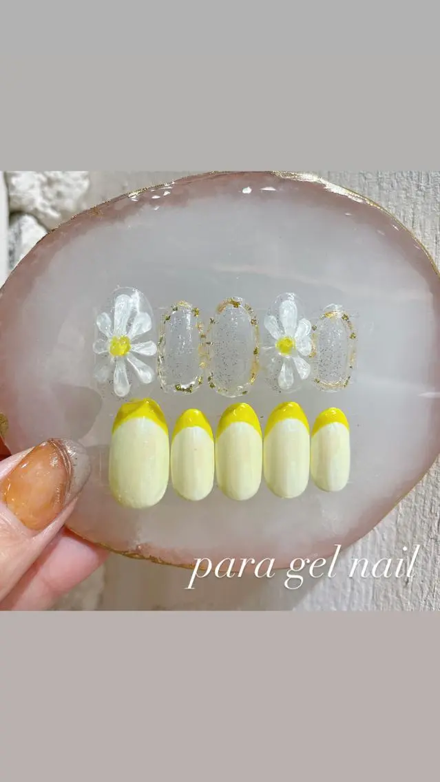ネイル ジェルネイル パラジェル ハンドネイル 淡色ネイル 🎀moeのネイルデザイン