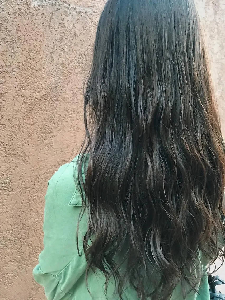 ロング カラー パーマ ヘアアレンジ 松田 亮葉のヘアスタイル