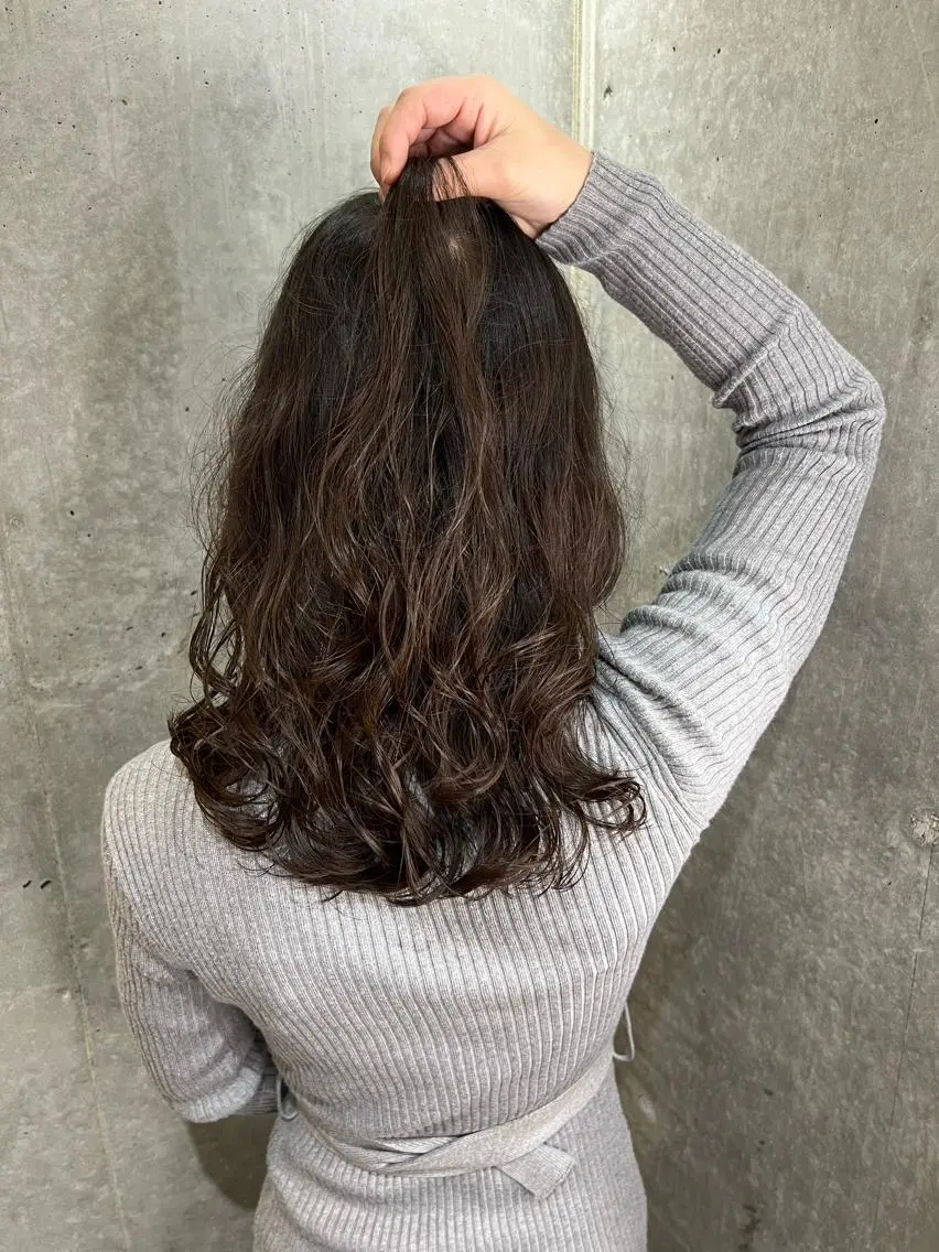 セミロング パーマ カット パーマ 高橋 竜也のヘアスタイル