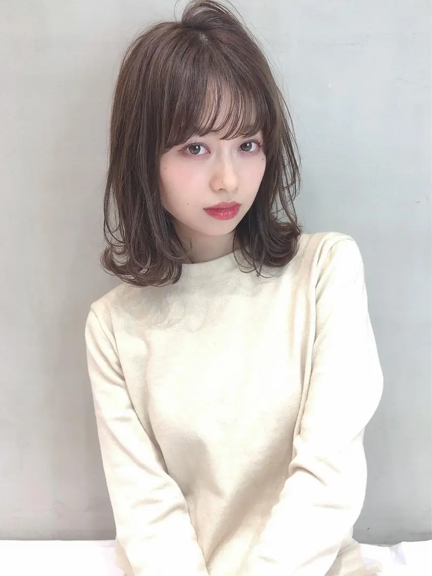 ミディアム カット ヘアカラー トリートメント 具志 正太のヘアスタイル