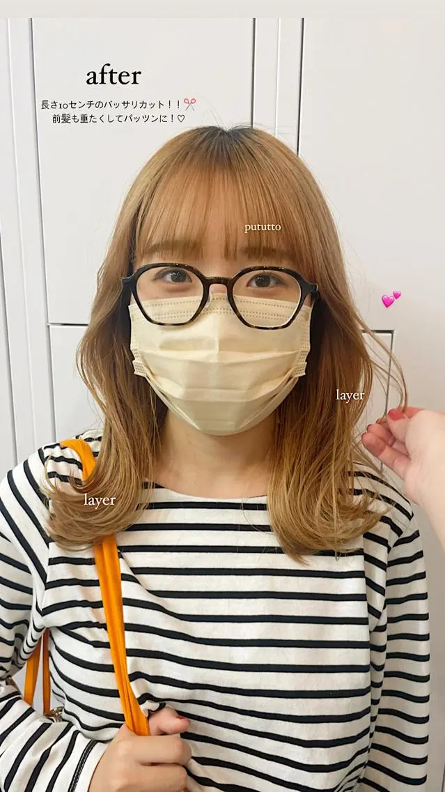 ミディアム レイヤーカット 立野 莉央のヘアスタイル