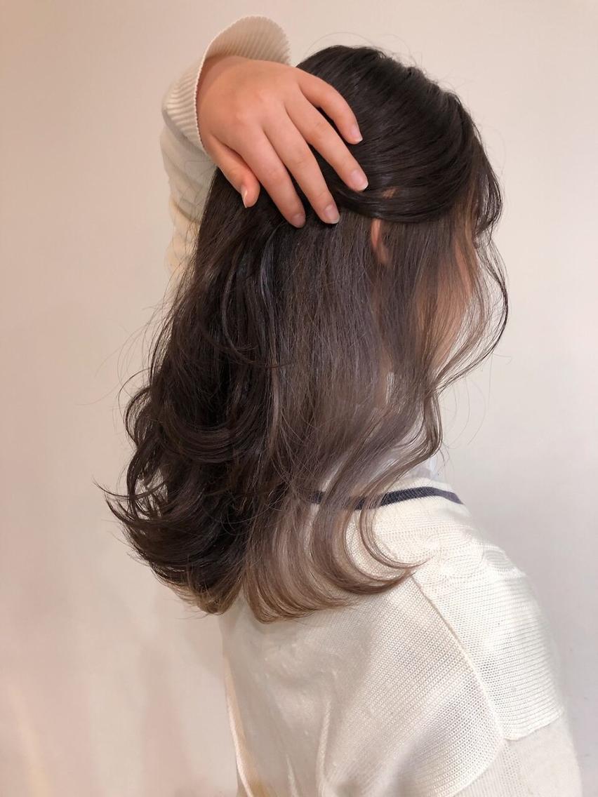 ロング カラー グレージュ インナーカラー トップスタイリスト ✨KIRIKA中野✨のヘアスタイル