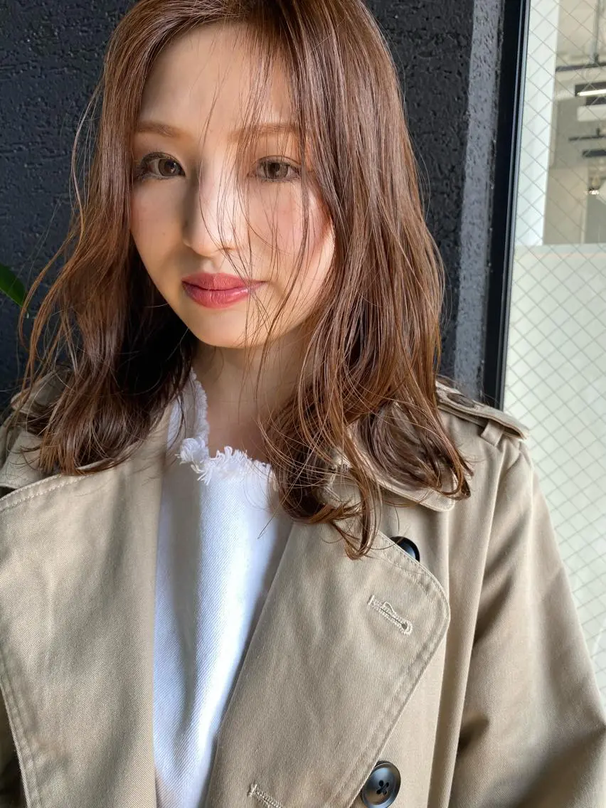 ミディアム カラー パーマ ヘアアレンジ メンズ キッズ ネイル マツエク・マツパ ブラウン 🫧umu.🫧韓国 /レイヤー/ハッシュのヘアスタイル