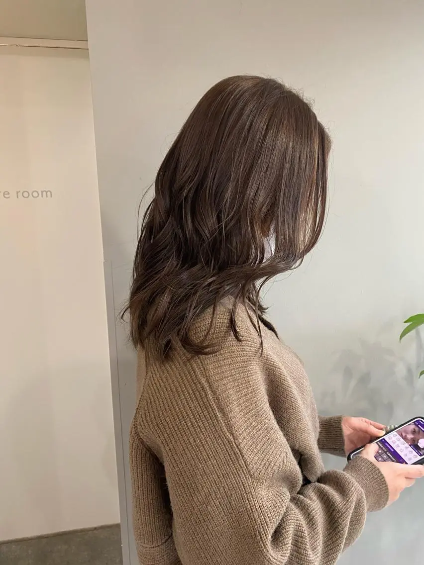ミディアム カラー ヘアアレンジ 透明感カラー ヘアカラー ボブ /ニュアンス/ satomi🧸💖のヘアスタイル