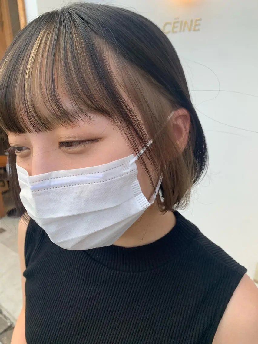 ミディアム カラー ベージュカラー インナーカラー 中目黒🌼 🌼ハナのヘアスタイル