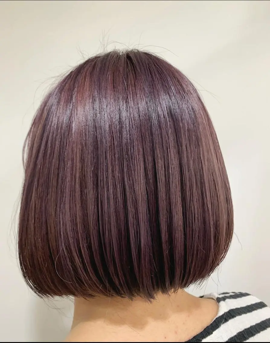 ミディアム カラー あべ ゆうかのヘアスタイル