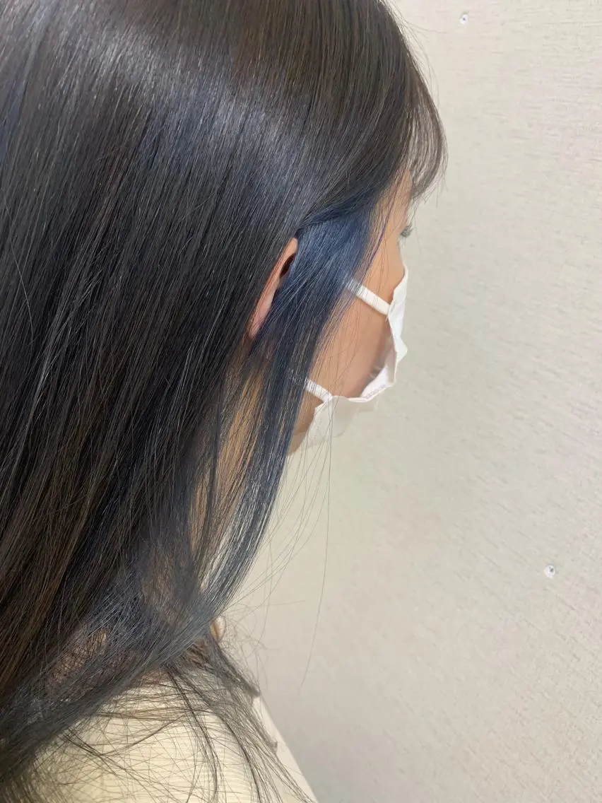 セミロング カラー アッシュ ブルーカラー ブルーアッシュ 高橋友里亜 /フリーランスのヘアスタイル