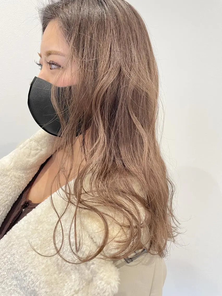 セミロング カラー ベージュカラー ミルクティーベージュ 堀田 将輝のヘアスタイル