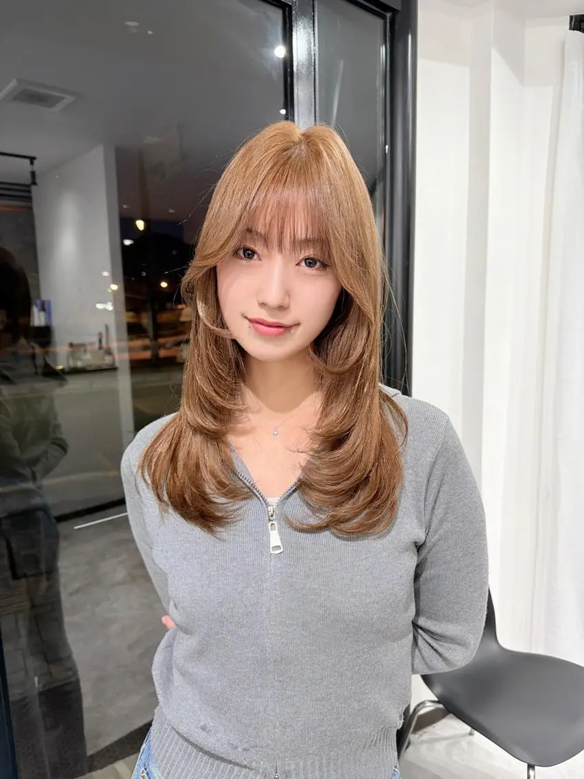 ロング ヘアカラー トリートメント 🦖JIN HAIR DESIGN🦖のヘアスタイル