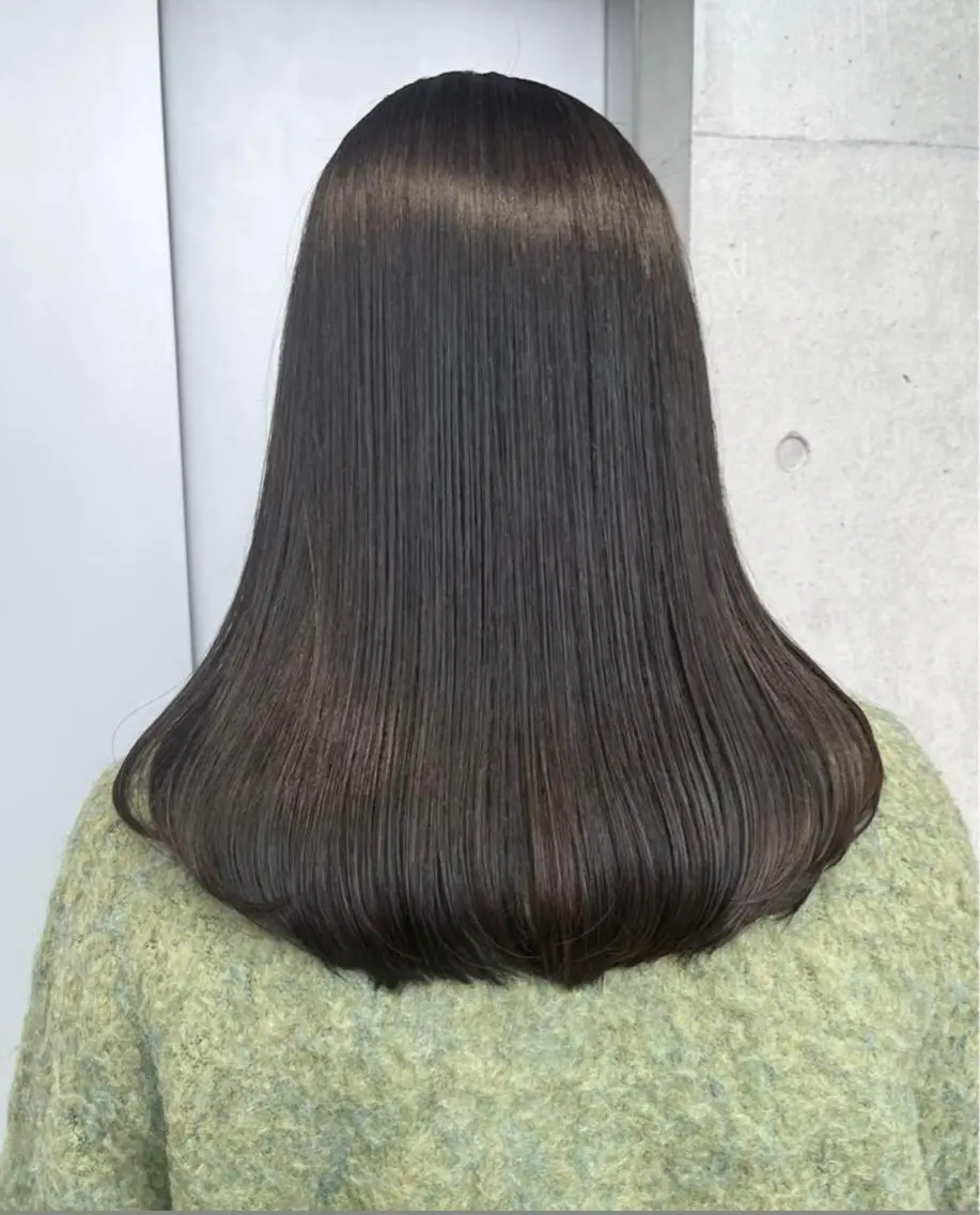 ロング カラー パーマ ヘアアレンジ トリートメント ヘッドスパ ヘアセット 透明感/オリーブ/ グレージュ/YUKAのヘアスタイル