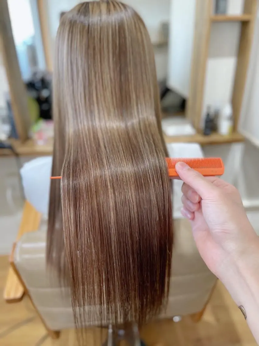 ロング くせ毛 髪質改善 縮毛矯正 酸性ストレート 美髪専門サロン kazuのヘアスタイル