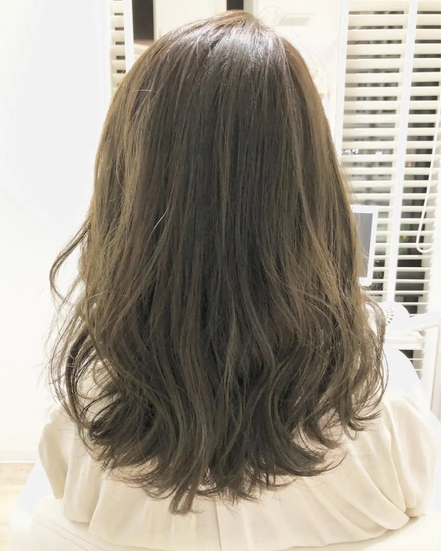 セミロング カラー アクアカラー アッシュ 透明感カラー ミント ✨🌿大人可愛い愛さ れhair🌿✨松本のヘアスタイル