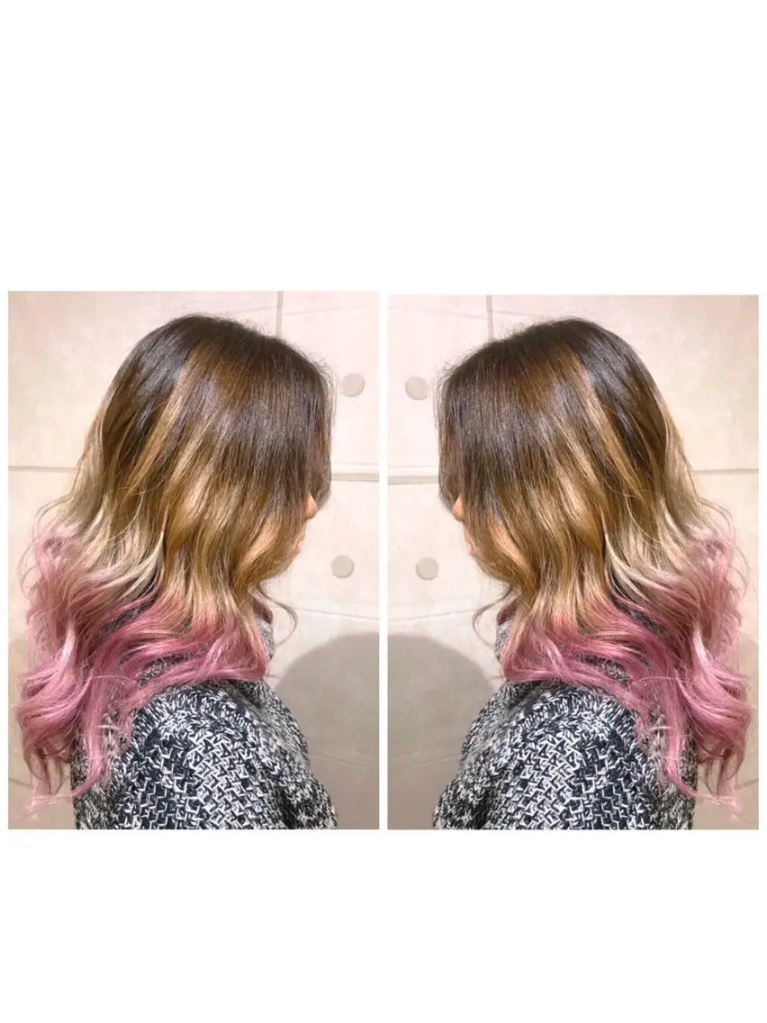 セミロング カラー ブロンド グラデーションカラー ピンクカラー ヘアカラー ブリーチ/髪質改善 🍀MASAKiのヘアスタイル