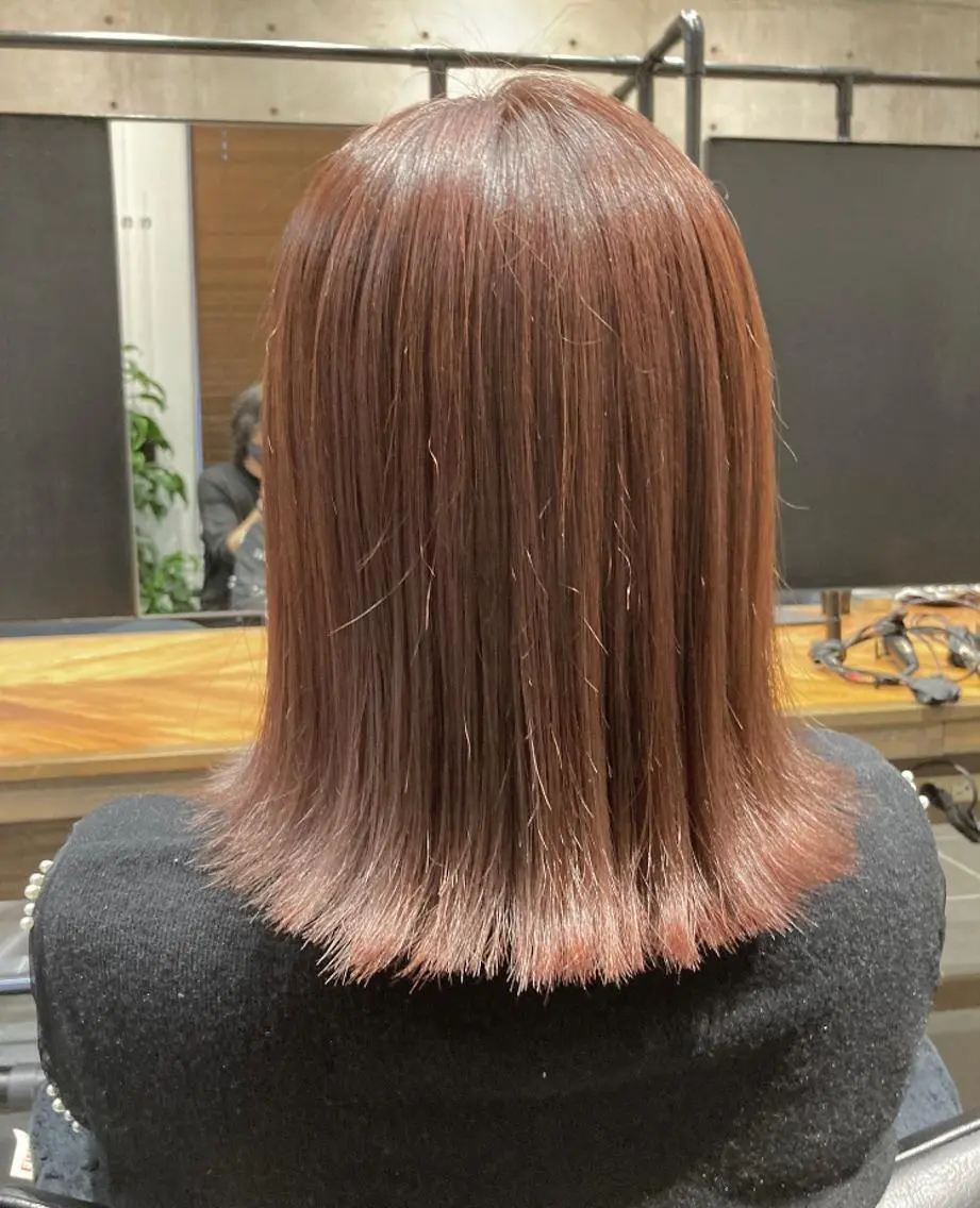 ミディアム カット ヘアカラー トリートメント はまべ です☆のヘアスタイル
