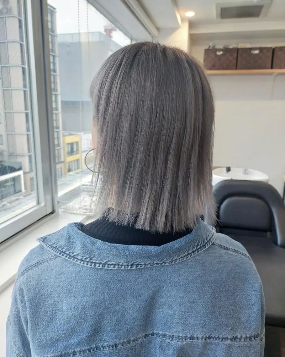 メンズ カラー ミディアム ブロンド ホワイトブロンド RU RIのヘアスタイル