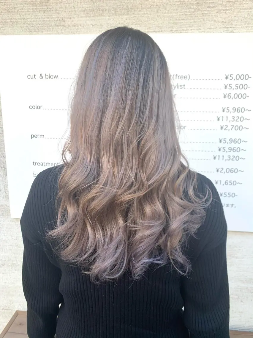 ロング レイヤーカット 斉藤大河 カラー/縮毛矯正のヘアスタイル