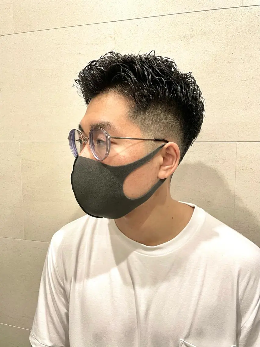 ショート メンズ アップバング フェードカット カット ヘアセット メンズカット特化💈 遠山泰輝のヘアスタイル