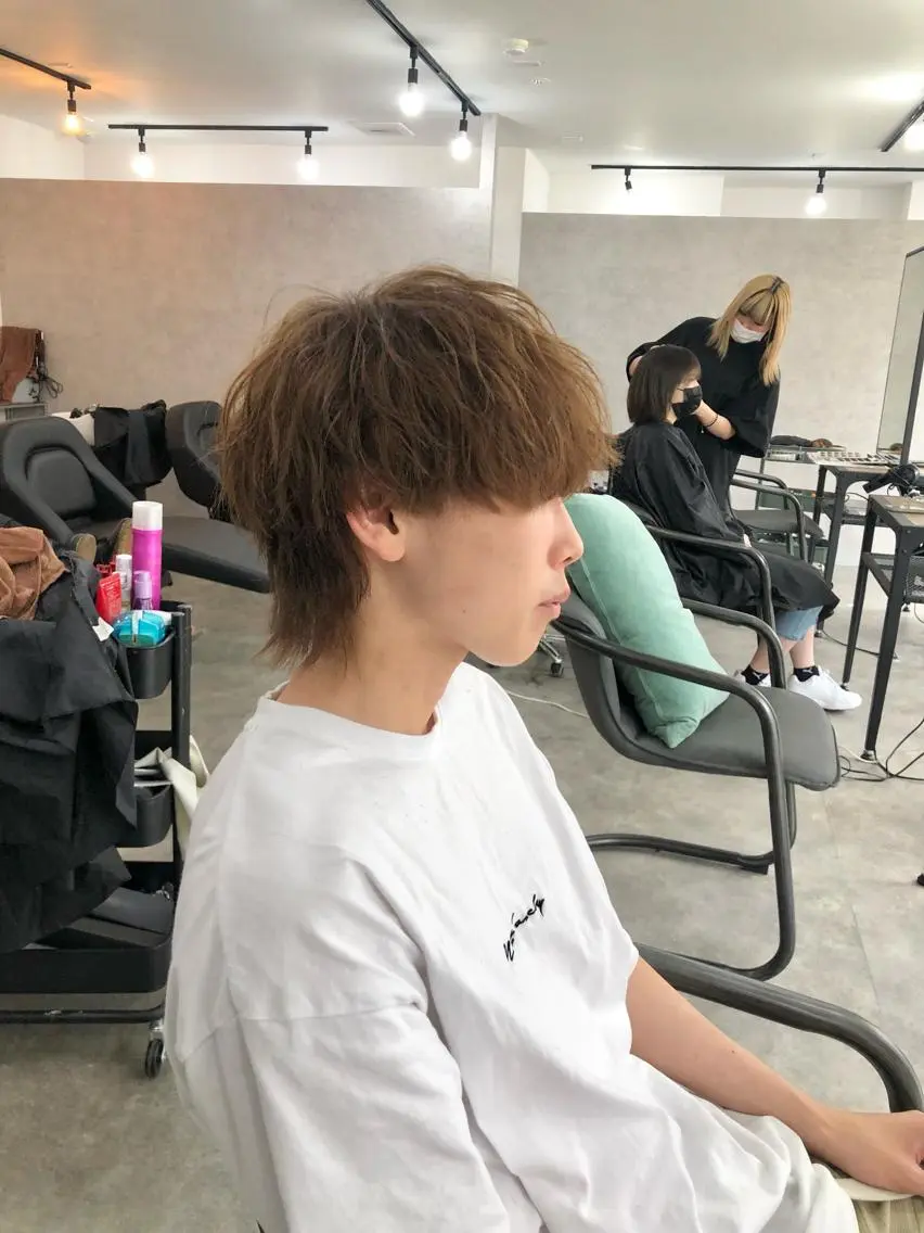 ショート カラー パーマ ヘアアレンジ メンズ キッズ ネイル マツエク・マツパ メンズバレイヤージュ メンズブリーチ メンズハイライト メンズインナーカラー メンズ韓国風 エビスザキレン/メン ズ/心斎橋🌳のヘアスタイル