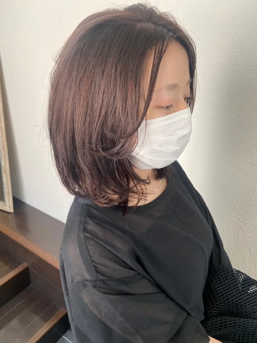 セミロング カラー パーマ ヘアアレンジ メンズ キッズ ネイル マツエク・マツパ 子どものヘアアレンジ メンズバレイヤージュ ビジネス メンズハイライト メンズインナーカラー 久木原 ゆりのヘアスタイル
