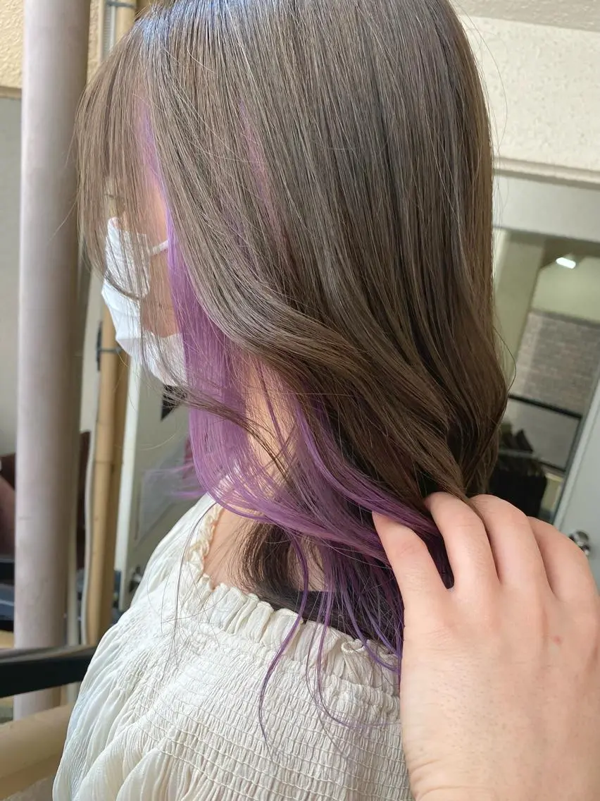 セミロング カラー 和歌山髪質改善 那須優太のヘアスタイル