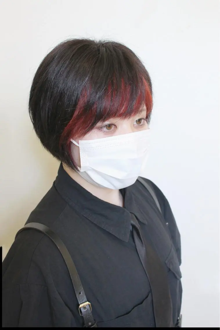 ショート カラー レッドカラー ショートヘア ヘアカラー 土居 正季のヘアスタイル