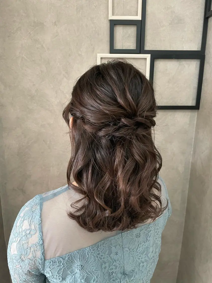 ヘアアレンジ ハーフアップ デート 浴衣 ヘアセット 参列・イベントヘア♡ ゆいなのヘアスタイル