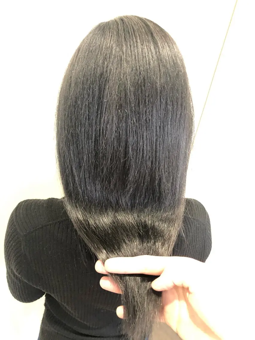 ロング カラー アッシュ ダークアッシュ ヘアカラー トリートメント ハイトーン/ブリーチ ルミエール/新栄/栄のヘアスタイル