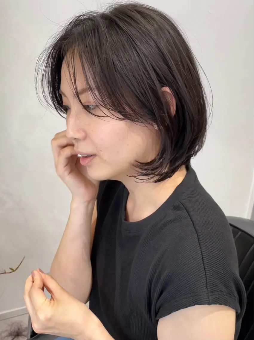 ショート ボブレイヤー ボブ レイヤーカット 表参道【髪質改善】 宮嶋勇太のヘアスタイル