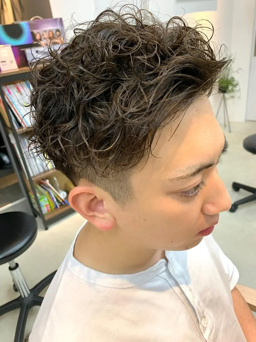 ショート パーマ メンズ 似合わせショート×透 明感/やじまたかしのヘアスタイル