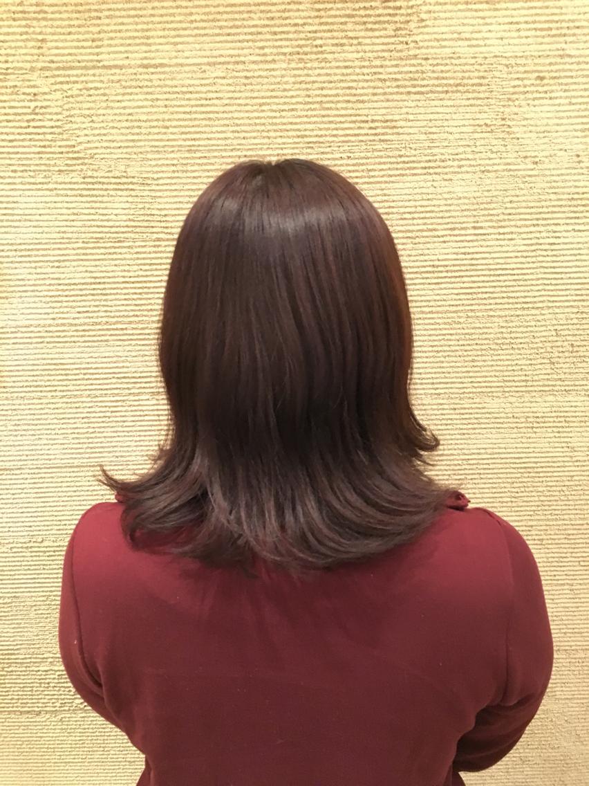 ミディアム アッシュ 植田 敬太のヘアスタイル