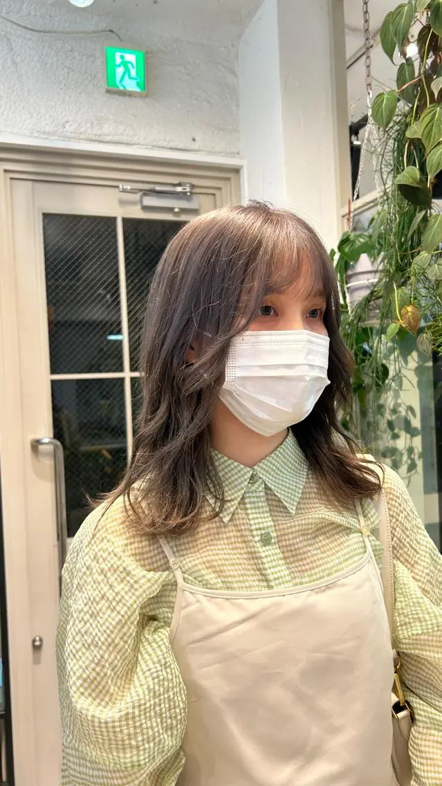 ミディアム カラー 透明感カラー グレージュ ❕マンツーマン施術❕ 🍊Moemiのヘアスタイル
