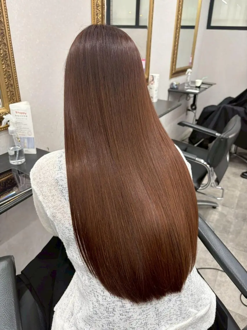 ロング カラー ショートボブ ボブ くびれヘア 顔周りカット ロング N゜jillva ナンバージルバのヘアスタイル