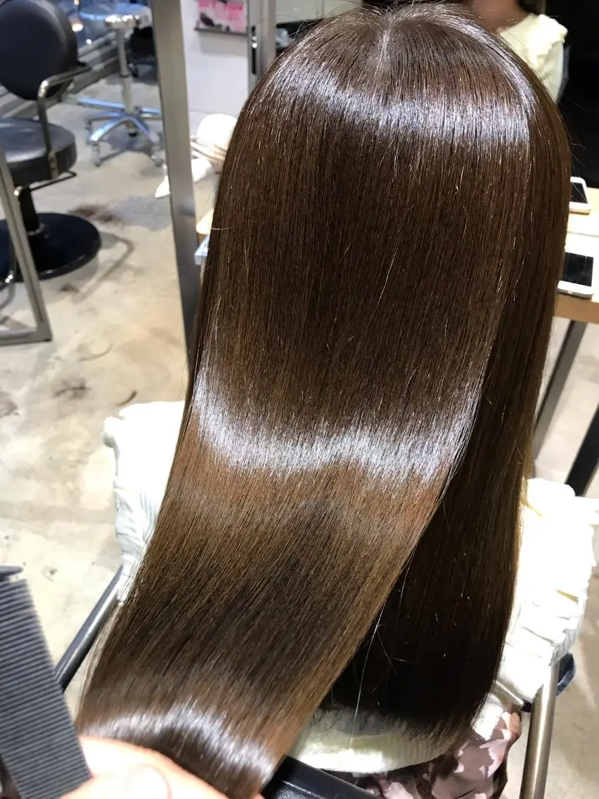 ロング パーマ 濱岡 恭子のヘアスタイル