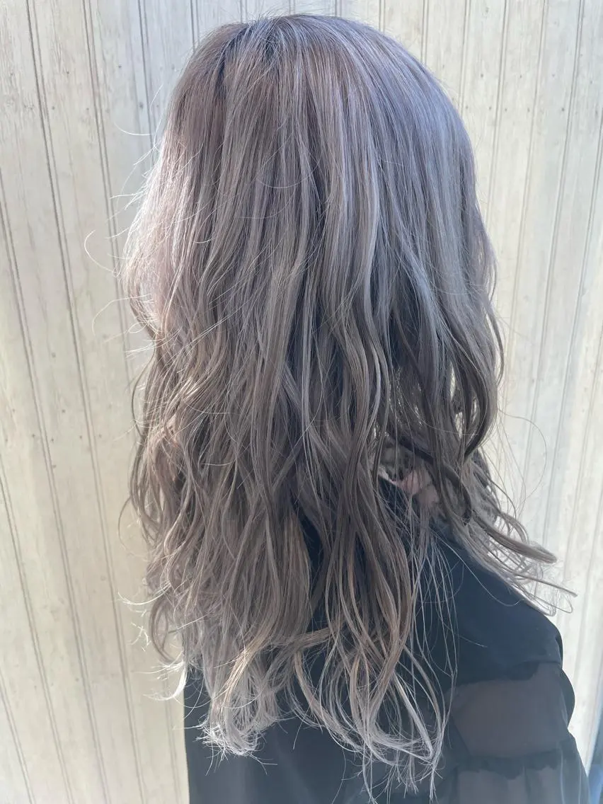 ロング カラー ベージュカラー パープルカラー ヘアカラー トリートメント 🫧髪質改善 縮毛矯正特化🫧中西のヘアスタイル