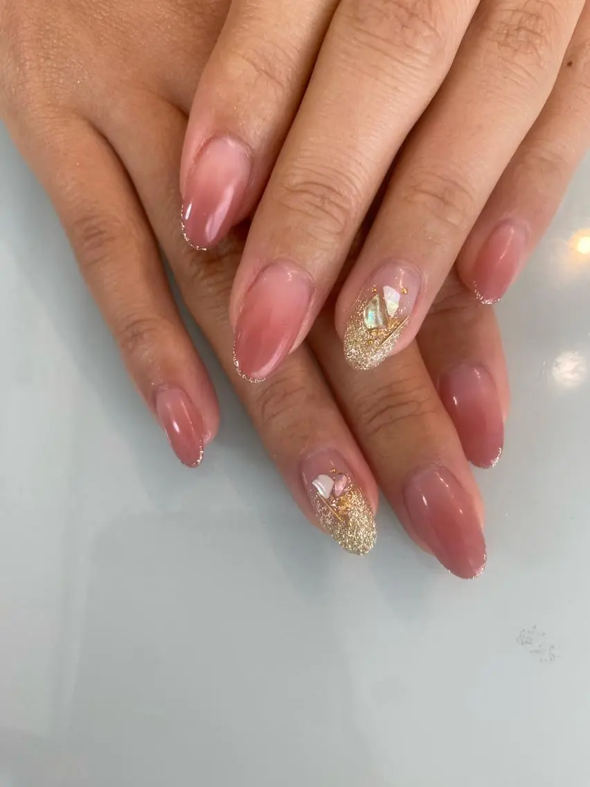 ネイル アートネイル 長さ出し ジェルネイル ハンドネイル Nailist Yasucoのネイルデザイン