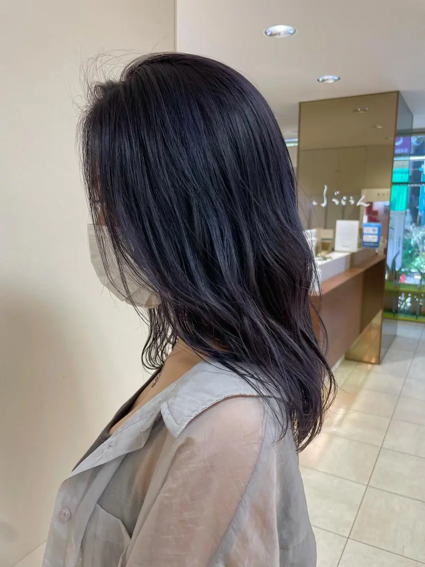 セミロング カラー ヘアアレンジ ヘアカラー トリートメント 【Sweep】おじま のぞみのヘアスタイル