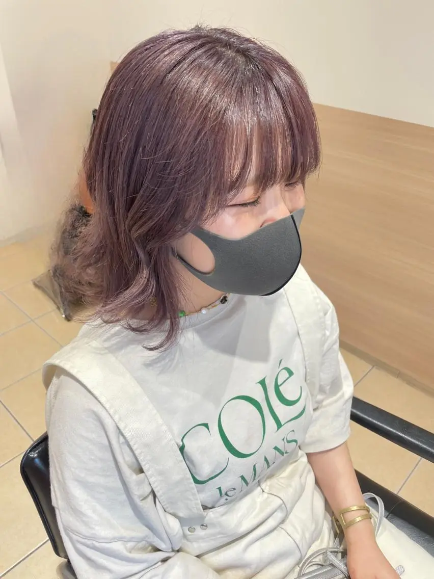 ショート カラー アッシュ ブリーチ ブラウンカラー ケアカラー ピンクカラー カット ヘアカラー 天野 瑠真のヘアスタイル