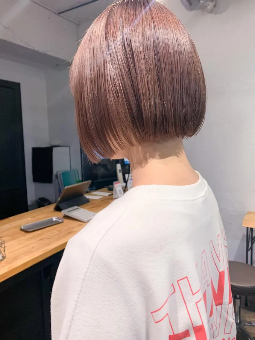 ショート カラー アッシュ ブリーチ ケアブリーチ 透明感カラー ピンクカラー topstylist fukudaのその他イメージ