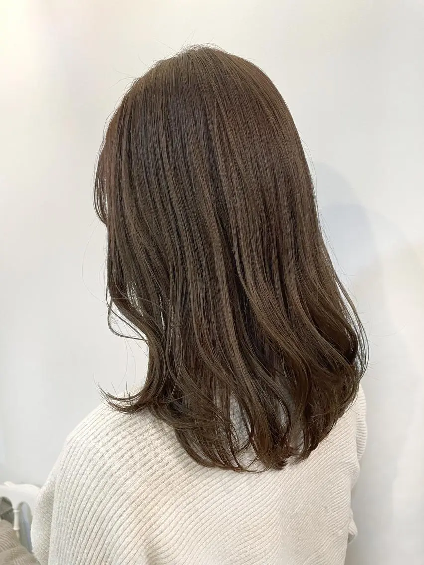 ロング カラー ベージュカラー ハイライトカラー ハイライト カット ヘアカラー トリートメント HIROKI ”博多 /ボブのヘアスタイル