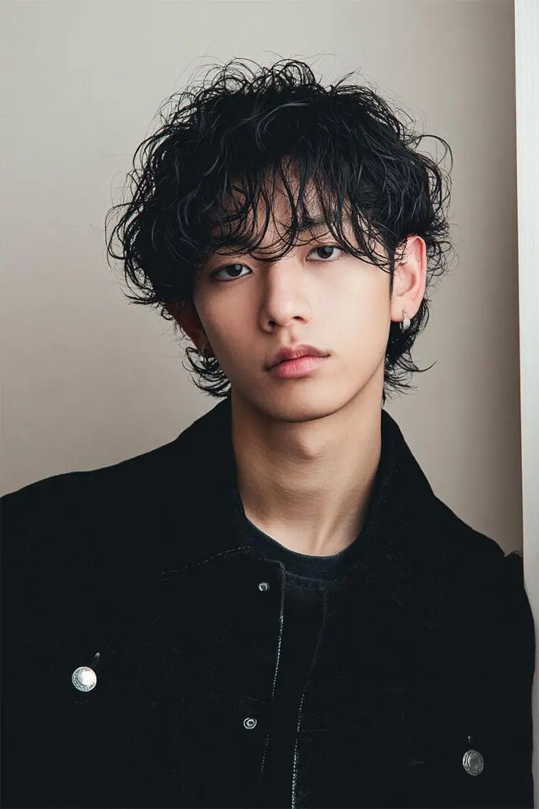 ミディアム カラー パーマ カット パーマ ⚜️LOM/ メンズサロン⚜️のヘアスタイル