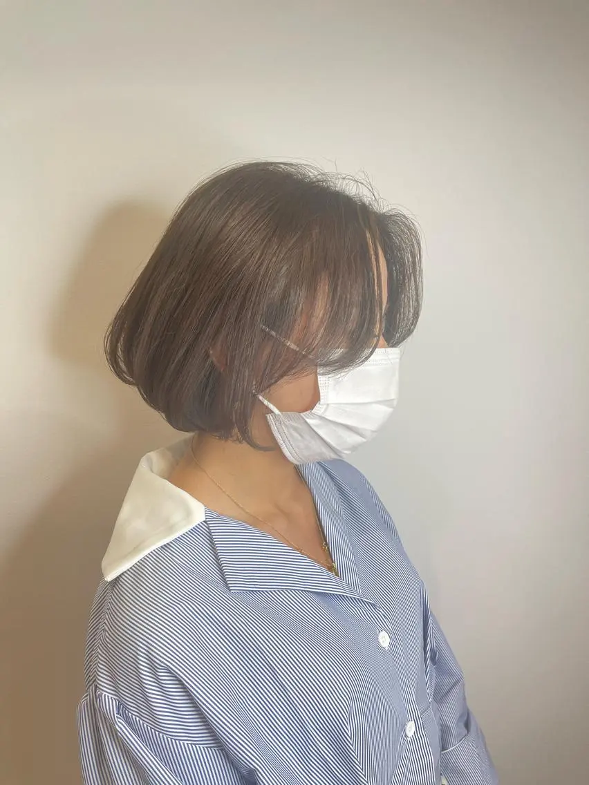 ショート カラー カット ヘアカラー トリートメント emi/髪質改善/ 韓国風/艶カラーのヘアスタイル