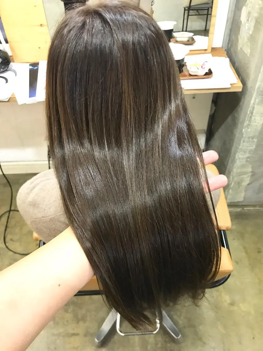 セミロング カラー 髪質改善 カット ヘアカラー トリートメント 💎髪質改善💎 デザイナーshinのヘアスタイル